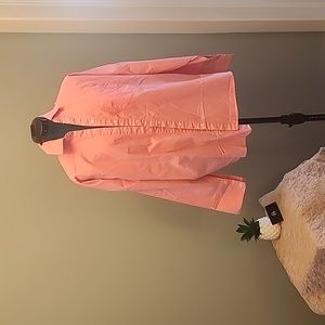 Pol hot pastel Peach pink button down